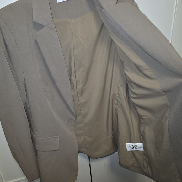 Cicy Bell Women's Blazer Jacket Dark Khaki - Large - Picture 6 of 6